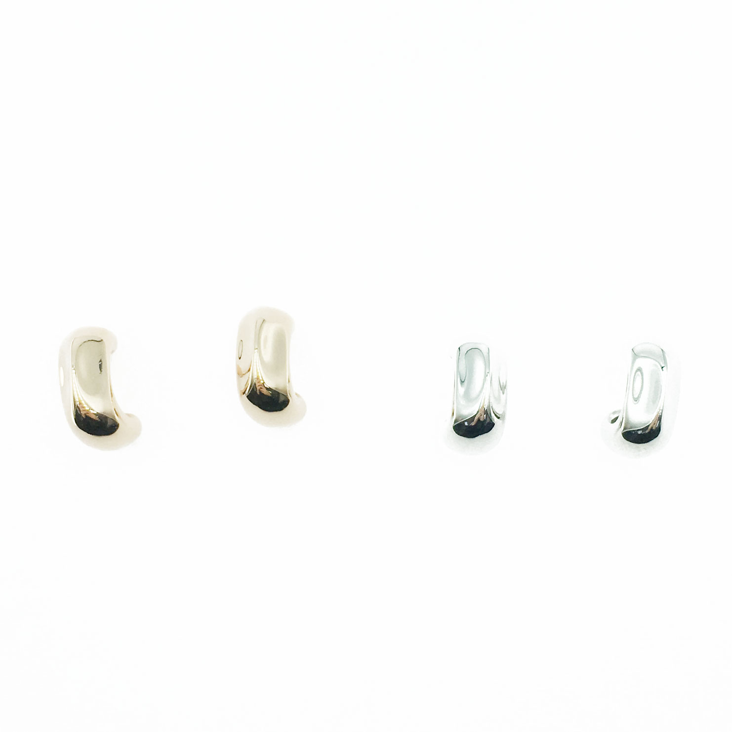韓國 925純銀 個性 雙色 明星款飾品 耳針式耳環