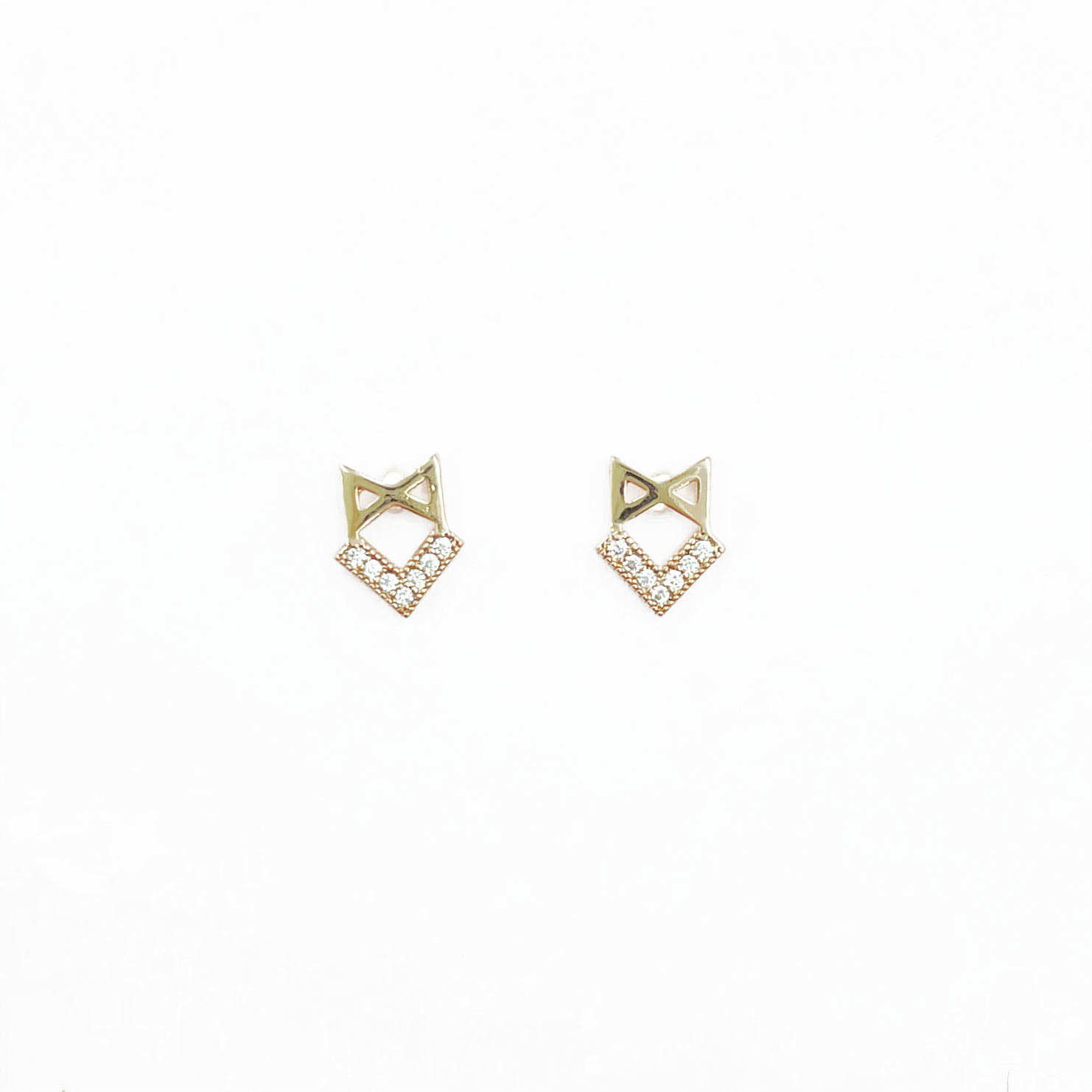 韓國 925純銀 水鑽 蝴蝶結 氣質 耳針式耳環