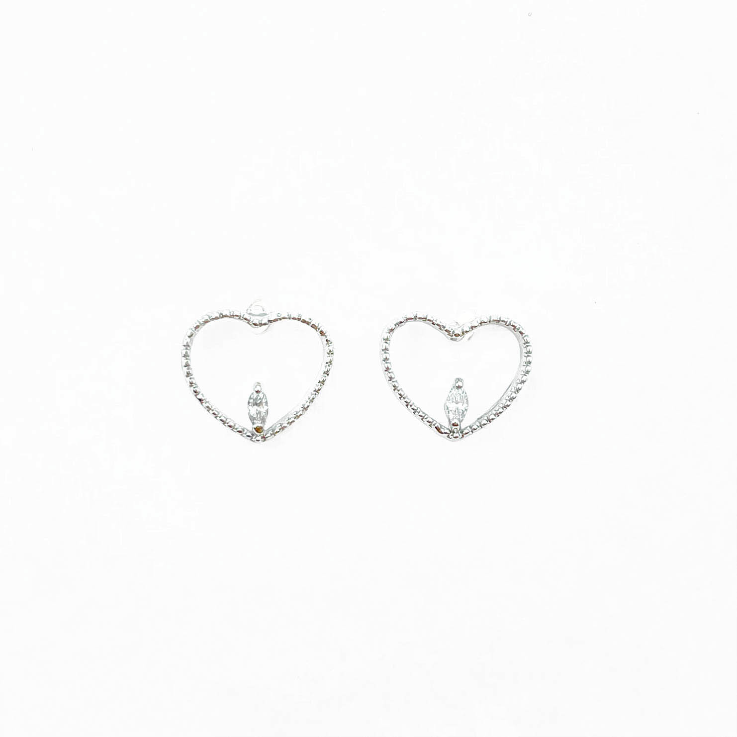 韓國 925純銀 水鑽 愛心 氣質 耳針式耳環