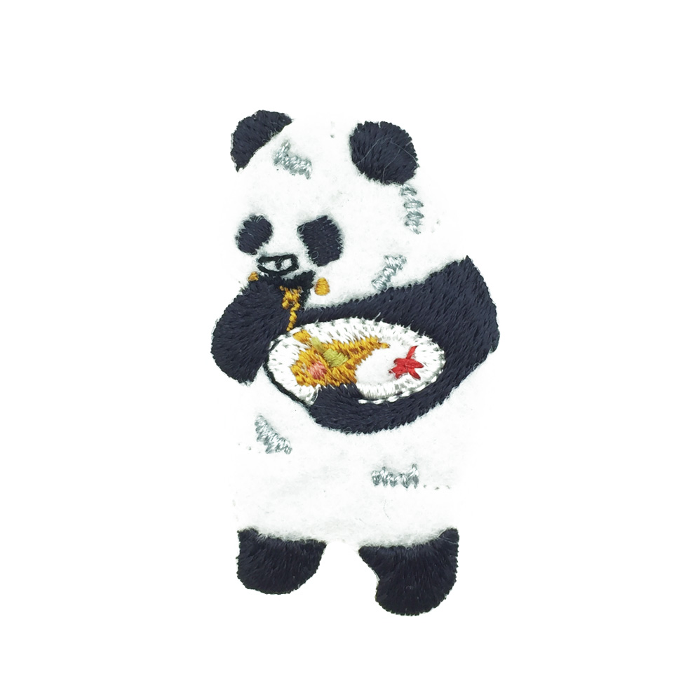 韓國 熊貓 燙布 貓熊 胸帽針 別針 