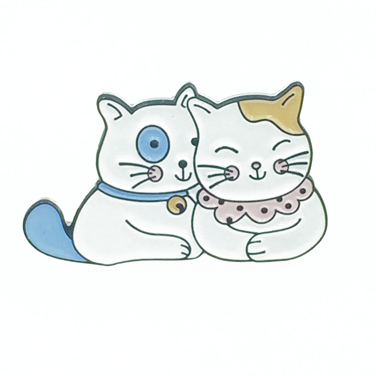 韓國 貓貓 相擁 胸針