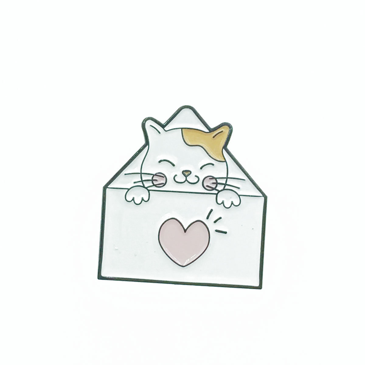 韓國 貓貓 信封 愛心 情書 胸針