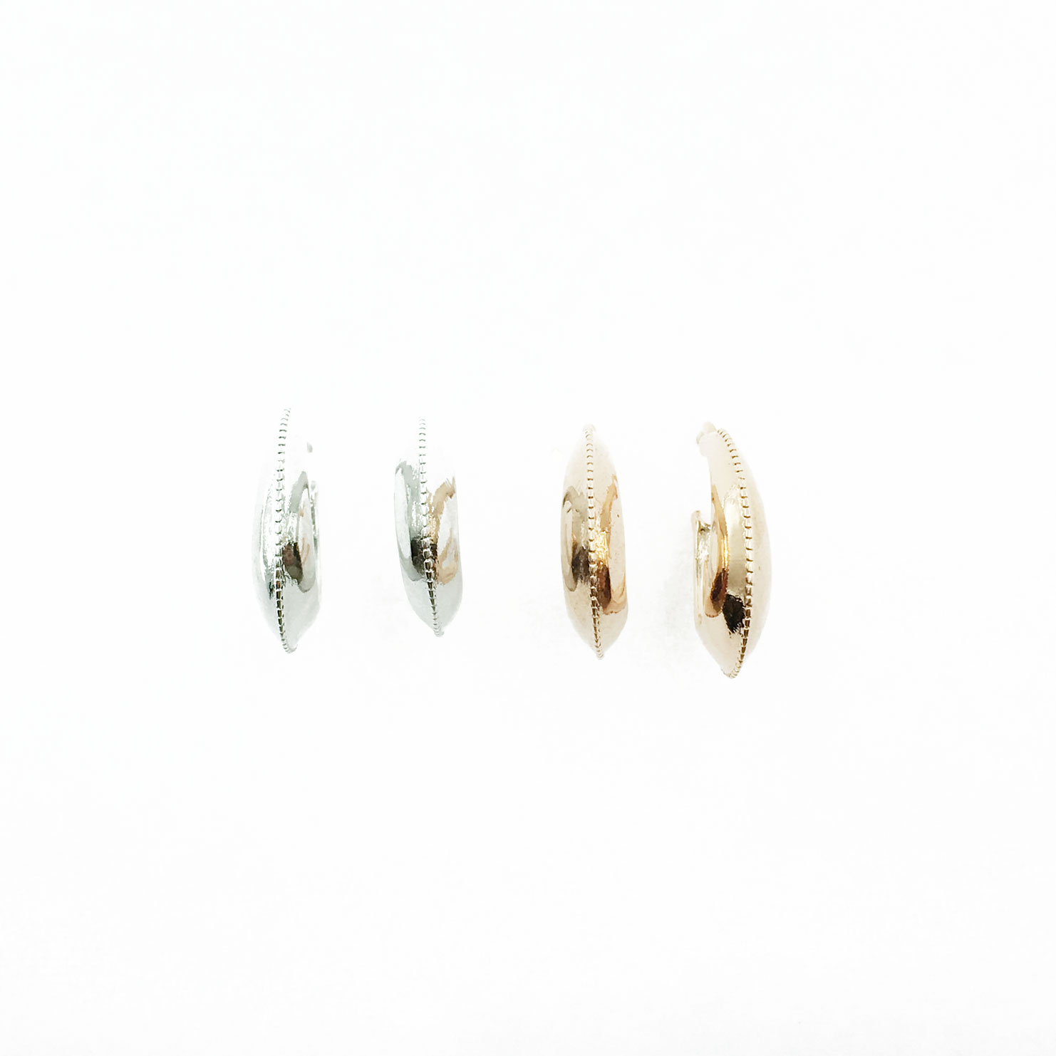 韓國 925純銀 簡約 雙色 明星款飾品 耳針式耳環