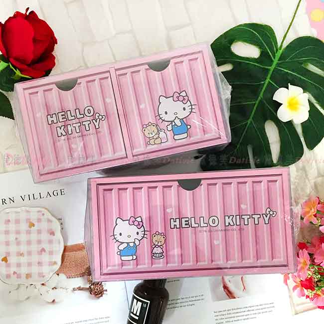 貨櫃盒 三麗鷗 Hello Kitty 凱蒂貓 抽屜收納盒 正版授權