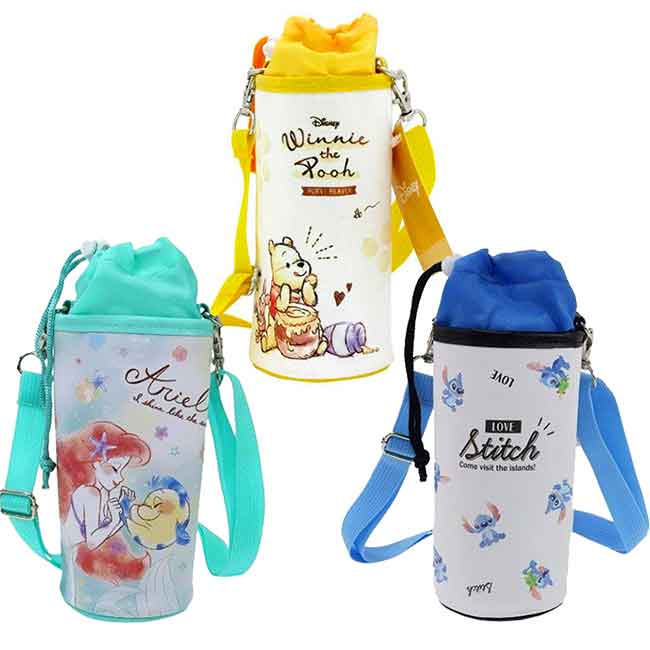 保冷水壺袋 迪士尼 維尼 小美人魚 史迪奇 水瓶提袋 日本進口正版授權