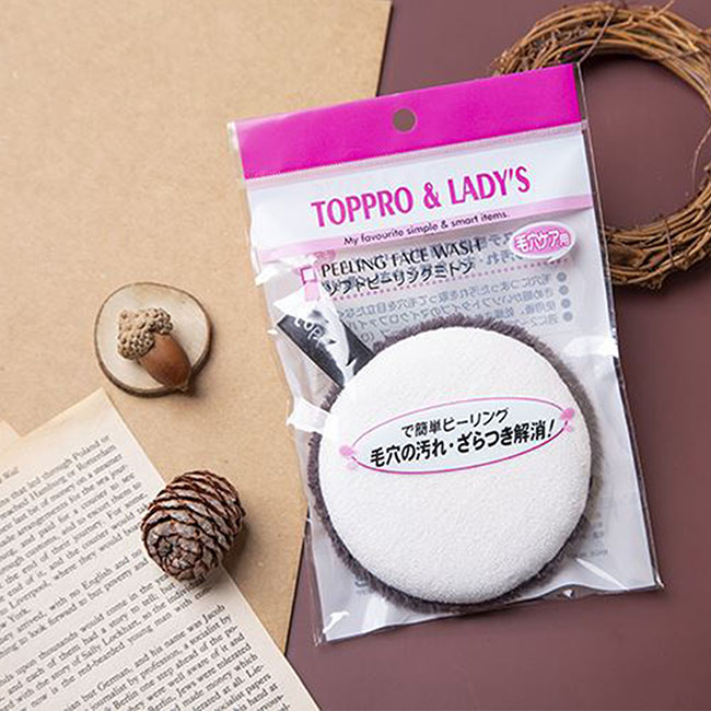 圓形竹炭雙效潔顏巾 TOPPRO&LADY'S 洗臉巾 韓國製造進口