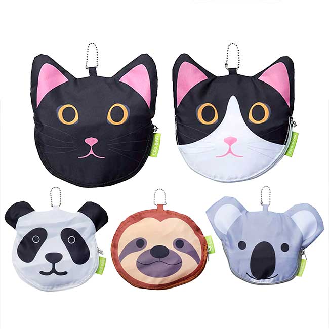 動物造型環保購物袋 熊貓 貓咪 樹懶 無尾熊 購物提袋 日本進口正版授權