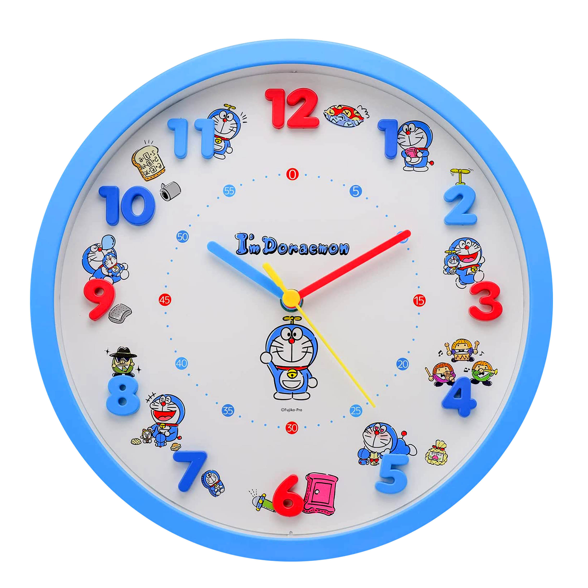 秒針圓形靜音壁掛時鐘-哆啦A夢 DORAEMON 三麗鷗 Sanrio 日本進口正版授權
