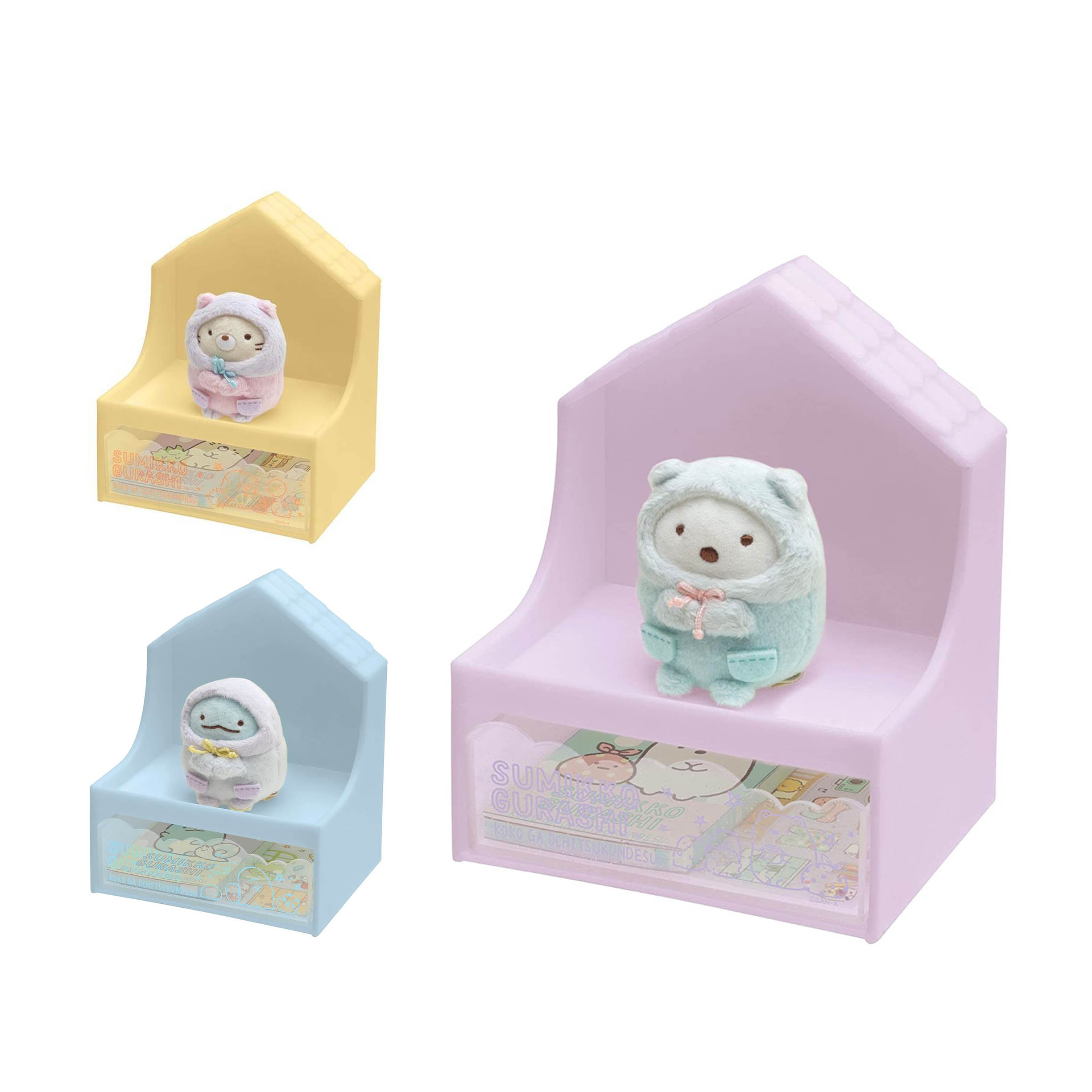 造型置物盒組-附娃娃 便條本 貼紙 角落生物 sumikko gurashi san-x 日本進口正版授權