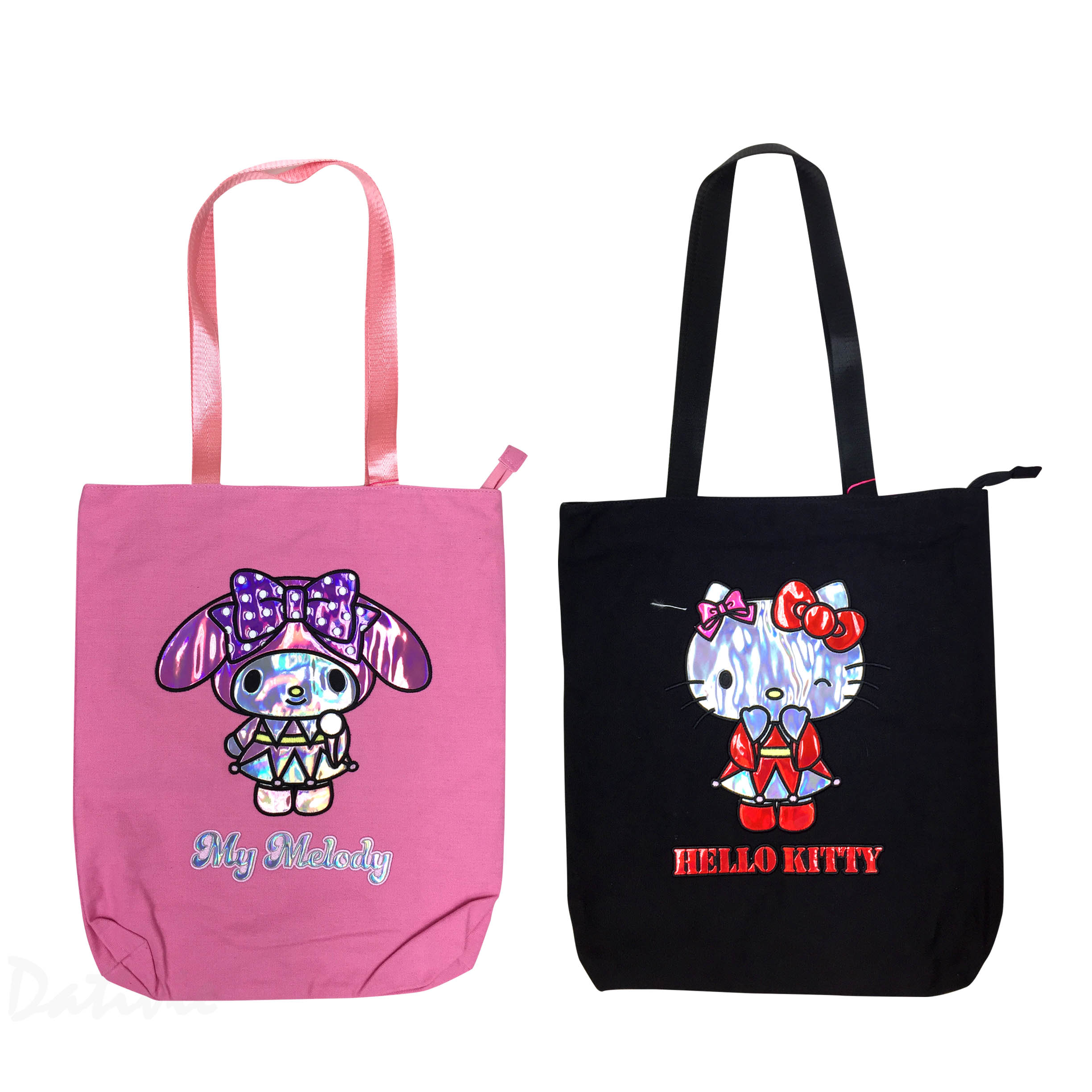 帆布反光手提袋-凱蒂貓 HELLO KITTY 三麗鷗 Sanrio 日本進口正版授權