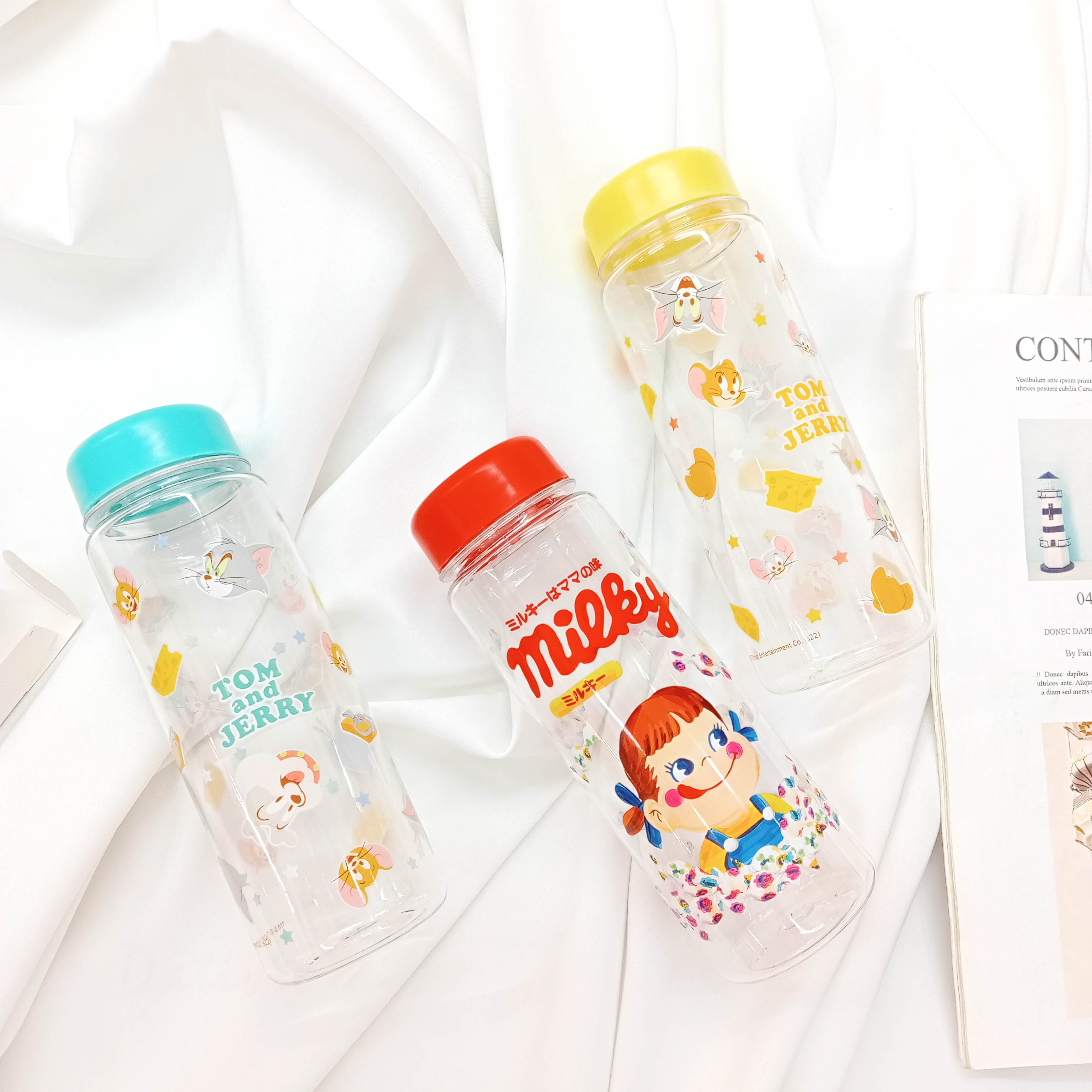 透明冷水瓶 500ml-湯姆貓與傑利鼠 不二家 三麗鷗 Sanrio 日本進口正版授權