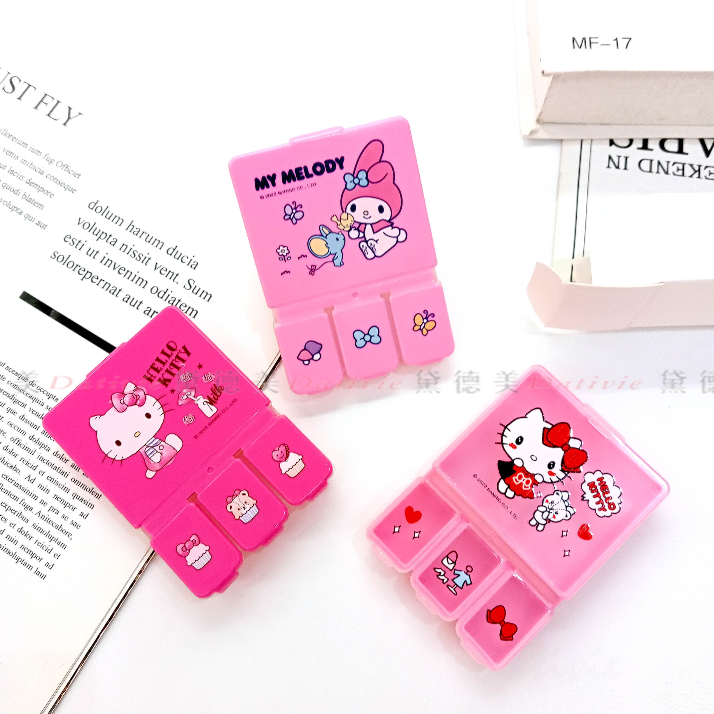 四格置物盒-凱蒂貓 美樂蒂 HELLO KITTY MELODY 三麗鷗 Sanrio 正版授權