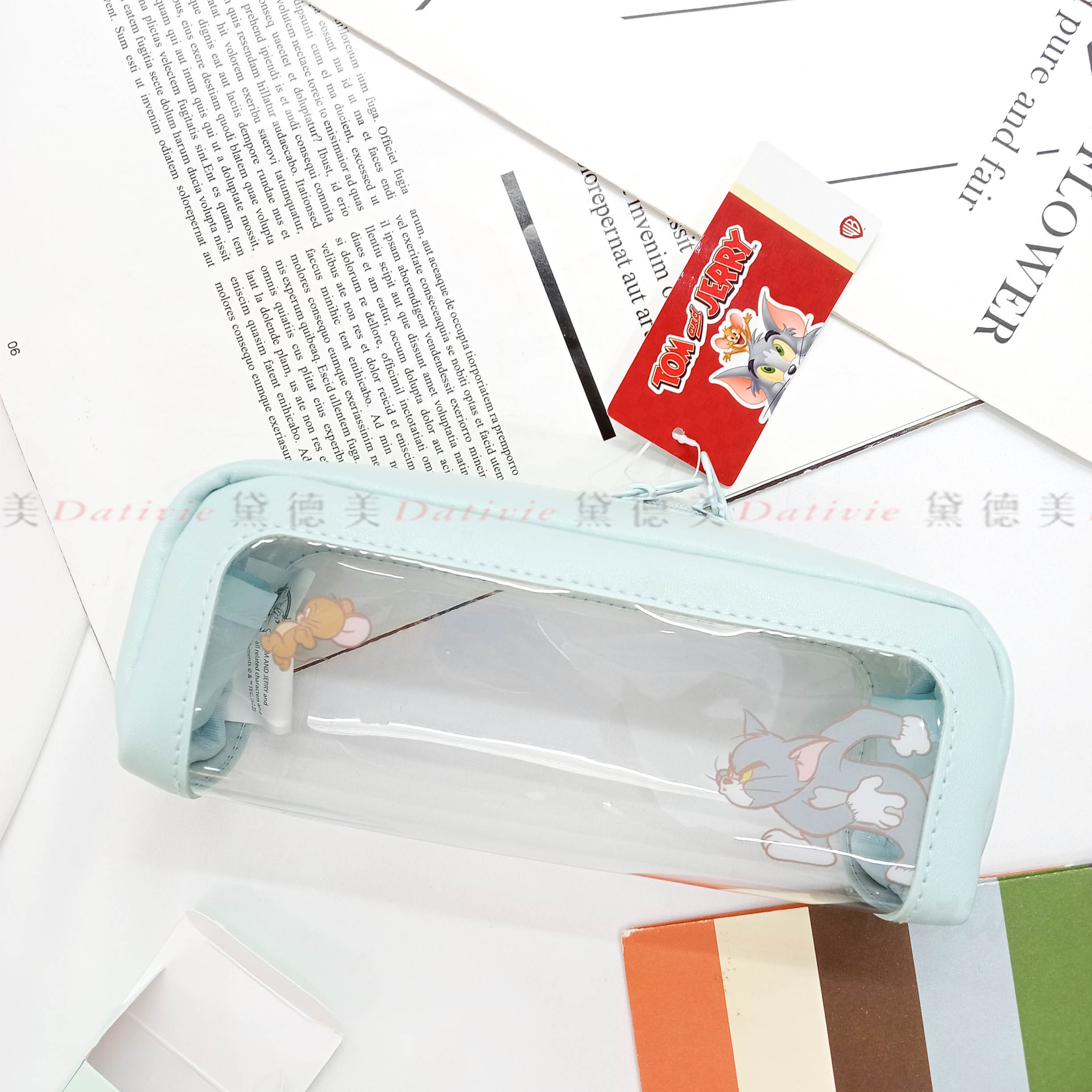 透明筆袋-湯姆貓與傑力鼠 TOM & JERRY 日本進口正版授權