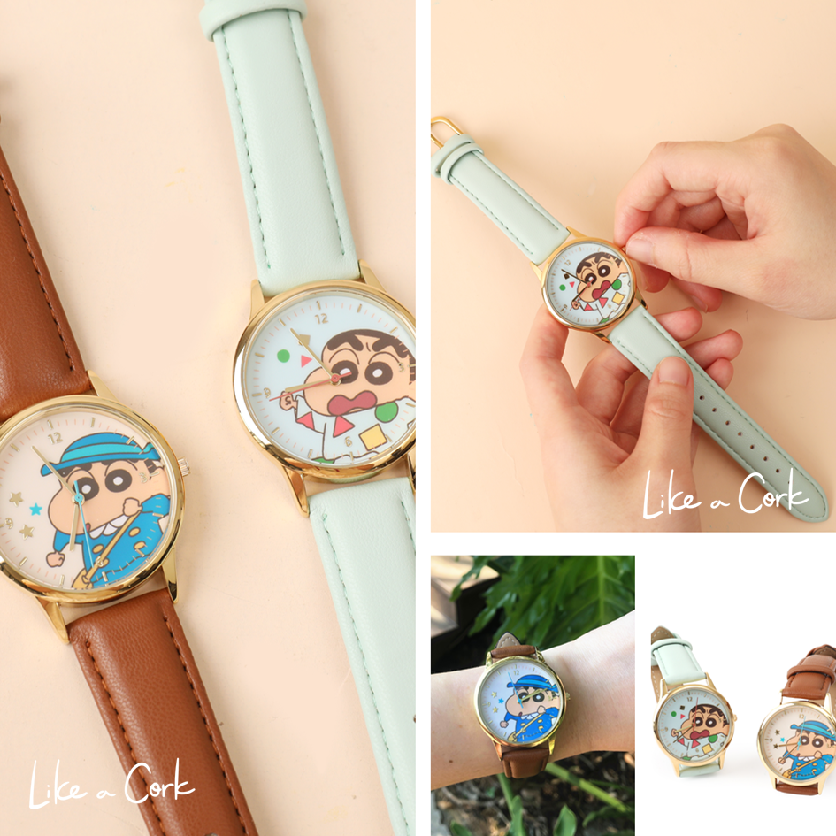 日本機芯類皮革手錶-蠟筆小新 Crayon Shin Chain クレヨンしんちゃん 正版授權