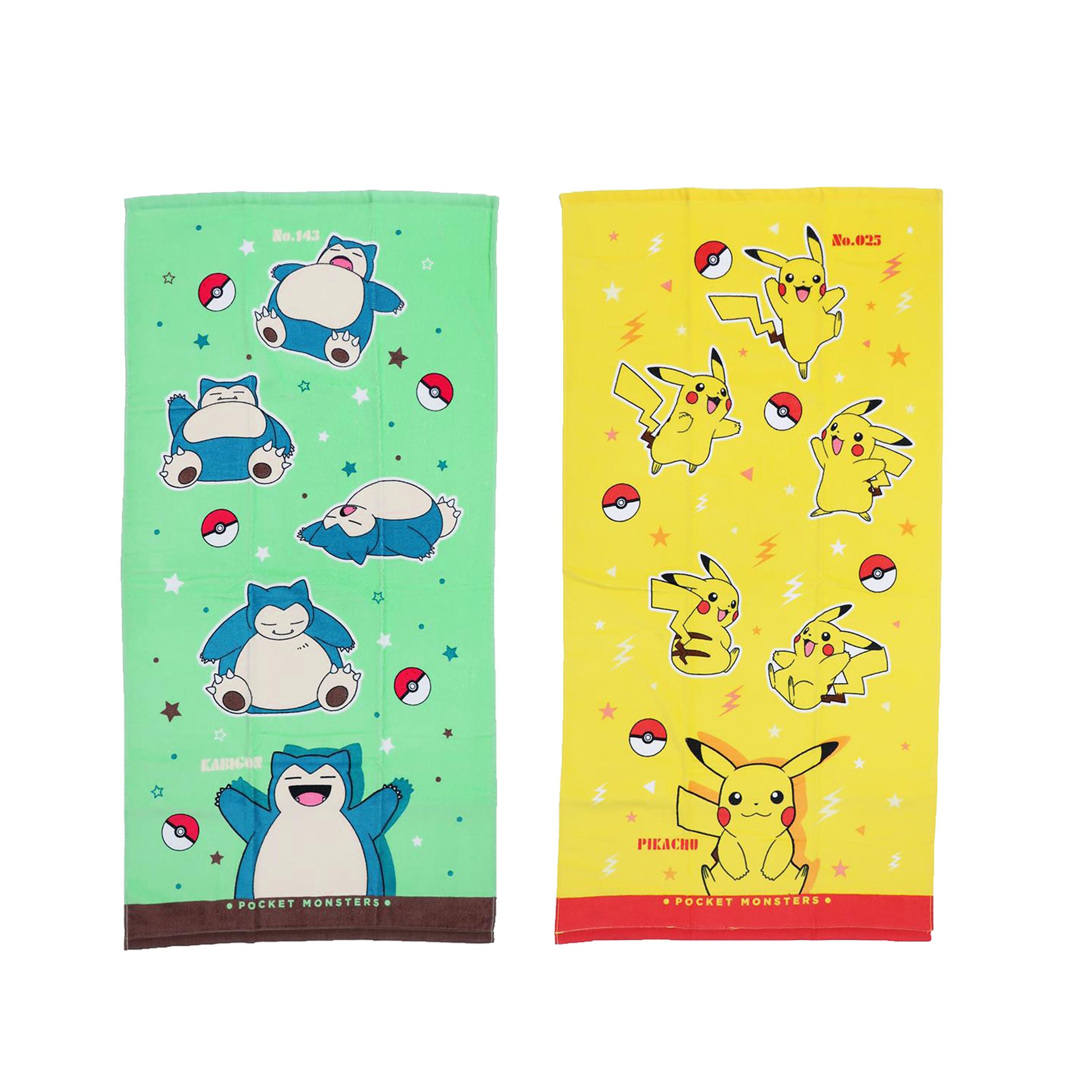 純棉浴巾 60x120cm-皮卡丘 卡比獸 神奇寶貝 寶可夢 POKEMON 日本進口正版授權