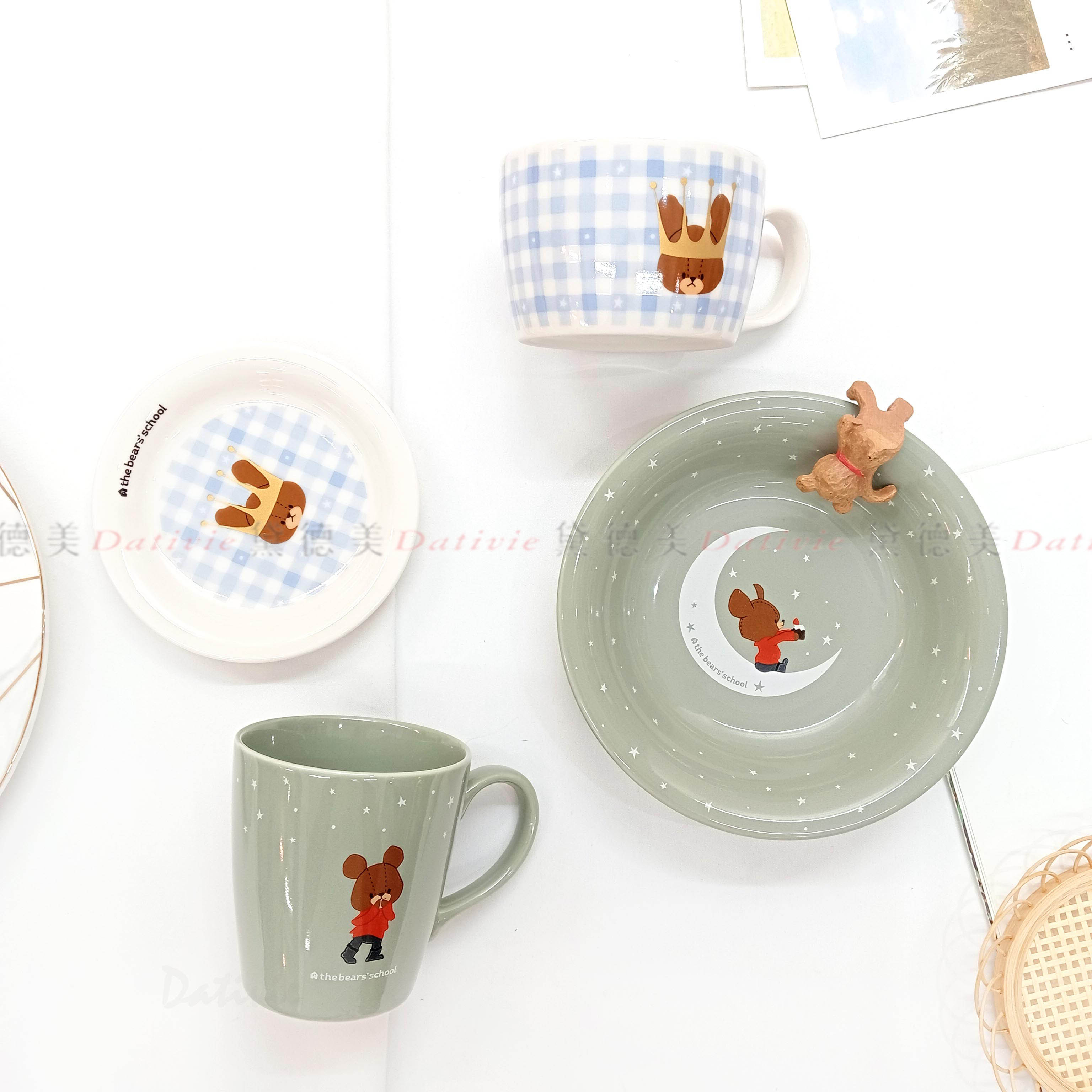 陶瓷杯盤系列-Starry Jackie The Bears' School 金正陶器 日本進口正版授權