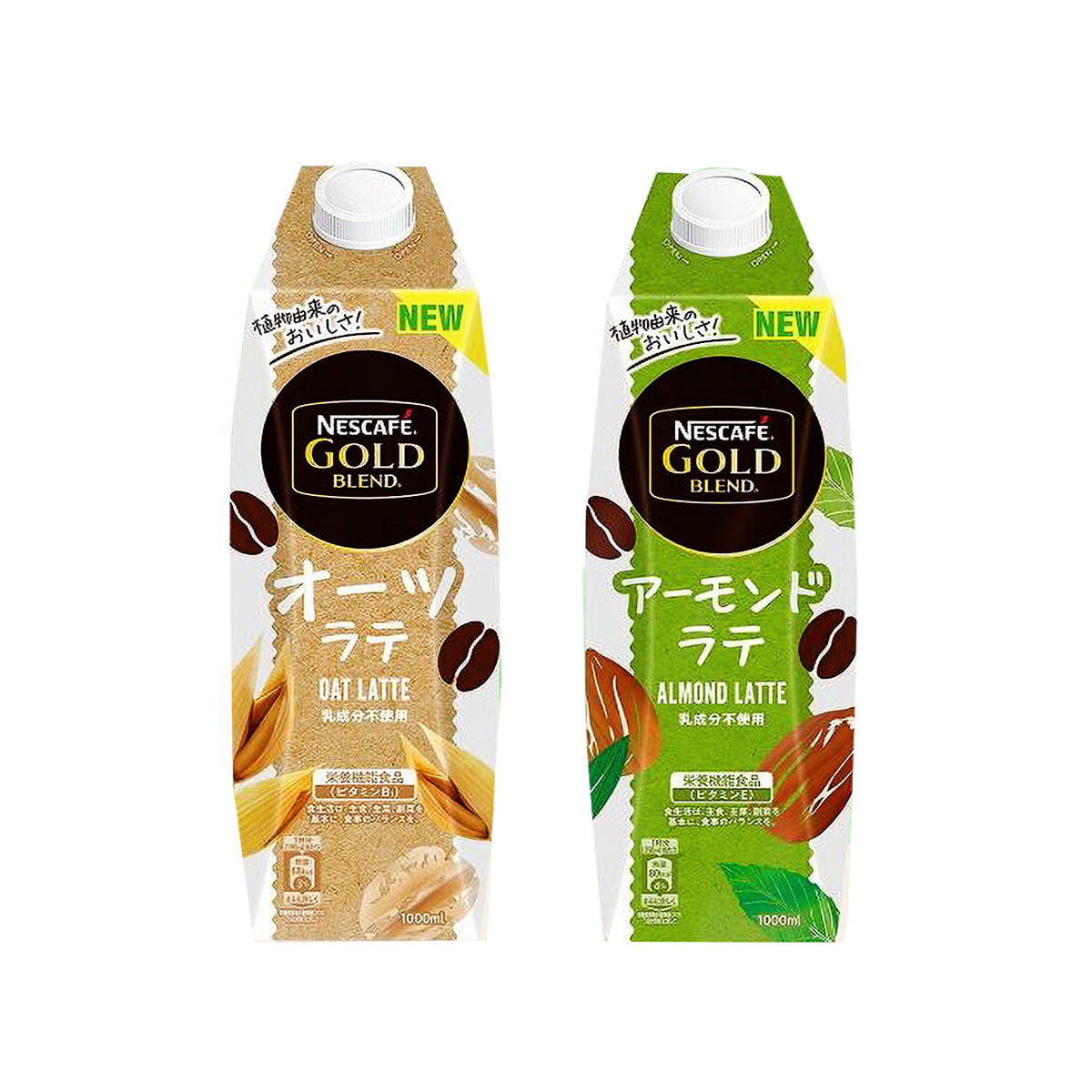 金牌拿鐵 燕麥 杏仁 1000ml-Nestle 雀巢 日本進口製造